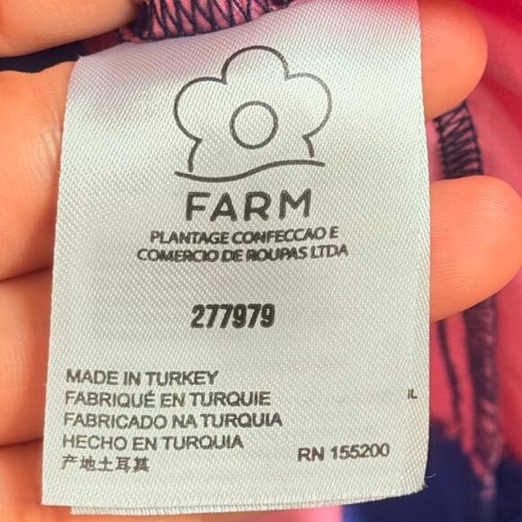 FARM Rio Tiered Colorblock Maxi‎ Dress Paris Summer Rainbow Sundress Blogger Fav - Picture 9 of 11